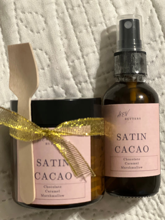 Satin Cacao (chocolate + caramel +marshmallow) ✨ Indulge. Restore. Glow.