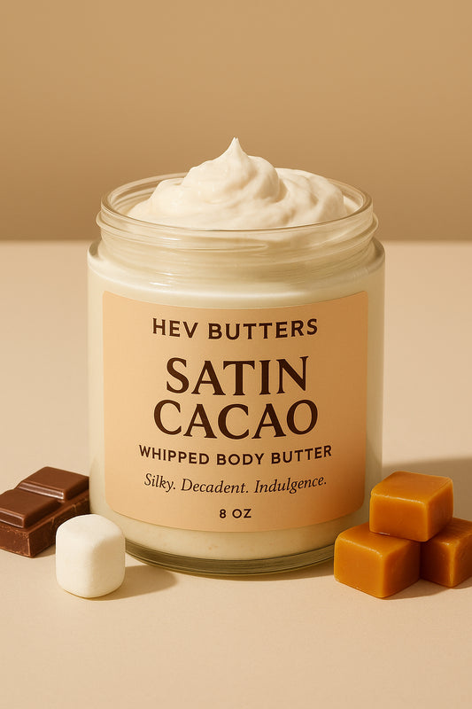 Satin Cacao (chocolate + caramel +marshmallow) ✨ Indulge. Restore. Glow.