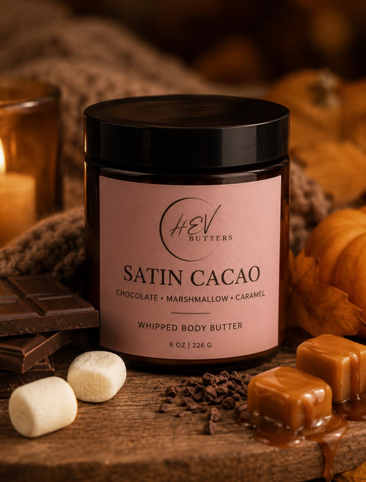 Satin Cacao (chocolate + caramel +marshmallow) ✨ Indulge. Restore. Glow.